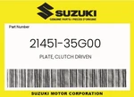 Suzuki Genuine Plate, Clutch Driven 21451-35G00. Fixed Price $12.11.