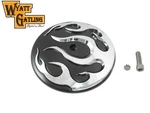 Wyatt Gatling Flame Air Cleaner Cover Insert For Harley Touring Softail Dyna. Fixed Price $53.00.