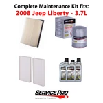 2008 Jeep Liberty 3.7L Complete Air, Oil & Cabin Filter Kit (5W-20). Fixed Price $102.95.