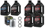 Maxima Synthetic 20W50 3-HOLE Oil Change Kit Chrome Filter 99-17 Harley Twin Cam. Fixed Price $99.89.