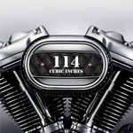 Faux Black Stitch Leather 114 Air Cleaner Insert. Replaces Stock Harley. Fixed Price $24.99.