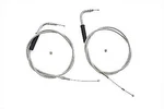 46-1/4 Stainless Steel Throttle And Idle Cable Set Fits Harley-davidson 36-0119. Fixed Price $67.11.