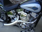 Winged Chrome Plated Oil Tank For Softail Fatboy Harley 1986-99. Fixed Price $259.00.