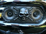 Skull Metal Air Filter Cover Insert For Harley Davidson Sportster 883 Motorcycle. Fixed Price $89.95.