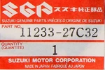 Genuine Suzuki Gasket Cover Part Number 11233-27C32. Fixed Price $12.99.