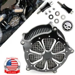Cnc Cut Air Cleaner Intake Filter Kit For Harley Touring Road Glide Softail Dyna. Fixed Price $62.95.