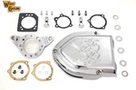 Harley Chrome Wyatt Gatling Air Cleaner Kit Fits 1991-UP Xl,. Fixed Price $159.91.